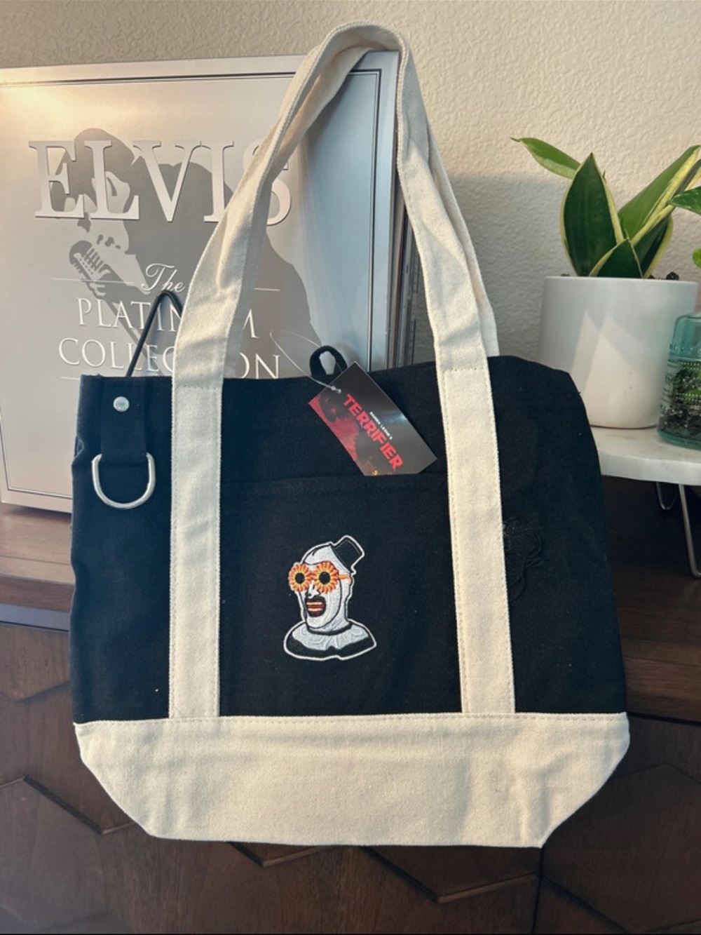 New mini canvas tote bag, art the clown spirit Halloween